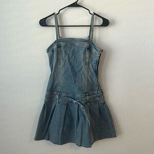 H&M Girls Denim Strappy Dress - US 18